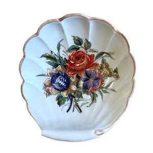 Floral Shell Jewelry Bowl Dish